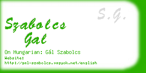 szabolcs gal business card